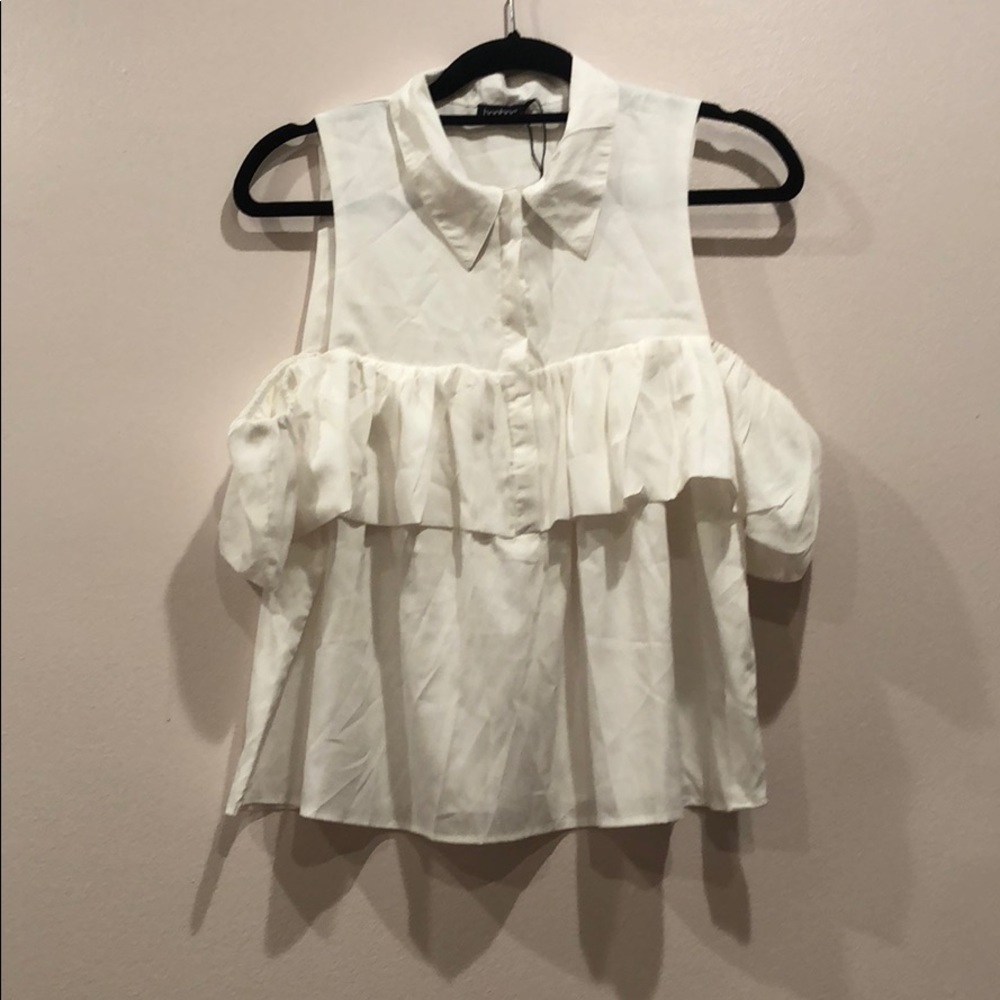 Open shoulder blouse